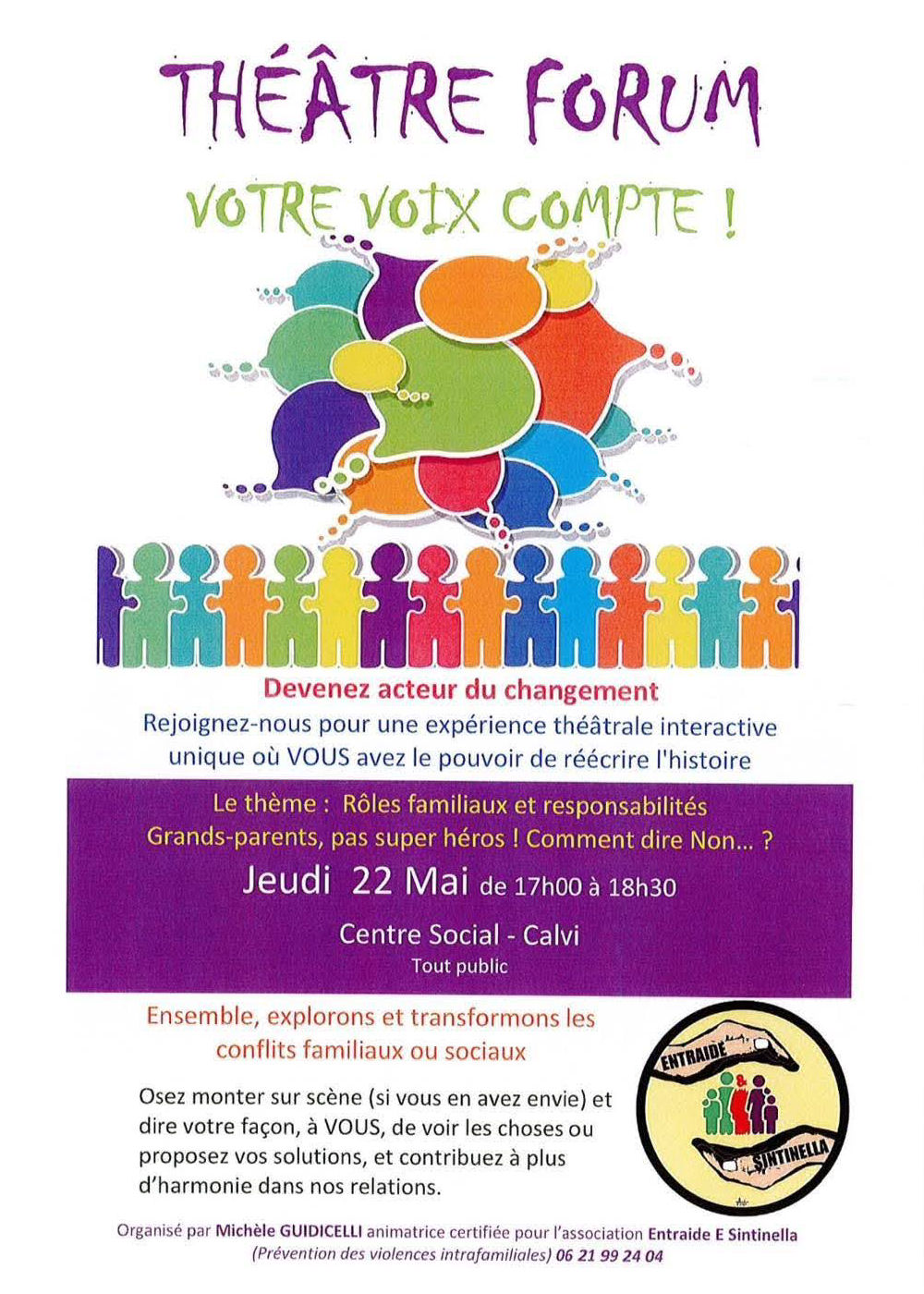 2025-10-08 Théâtre Forum au Centre Simi de L'Ile Rousse - dans le cadre de la semaine d'information sur la santé mentale - SISM