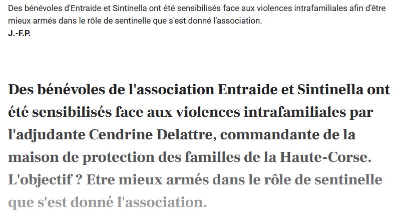 2025-10-02 Sensibilisation face aux violences intra-familiales par MPF à la Mairie Calenzana Gendarmerie pour les bénévoles de l'association Entraide e Sintinella