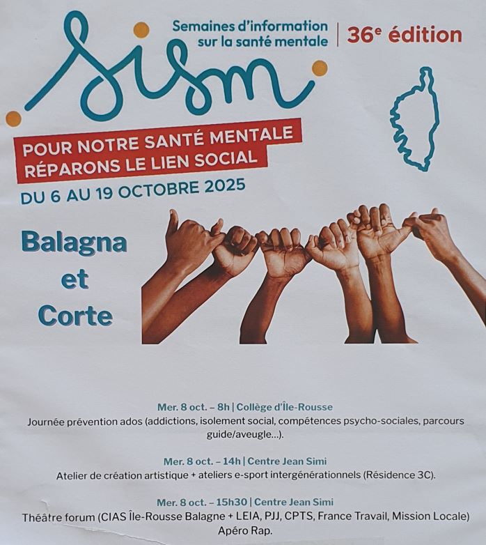 2025-10-08 theatre forum au centre jean sim de l'ile rousse - semaine d'information sur la santé mentale